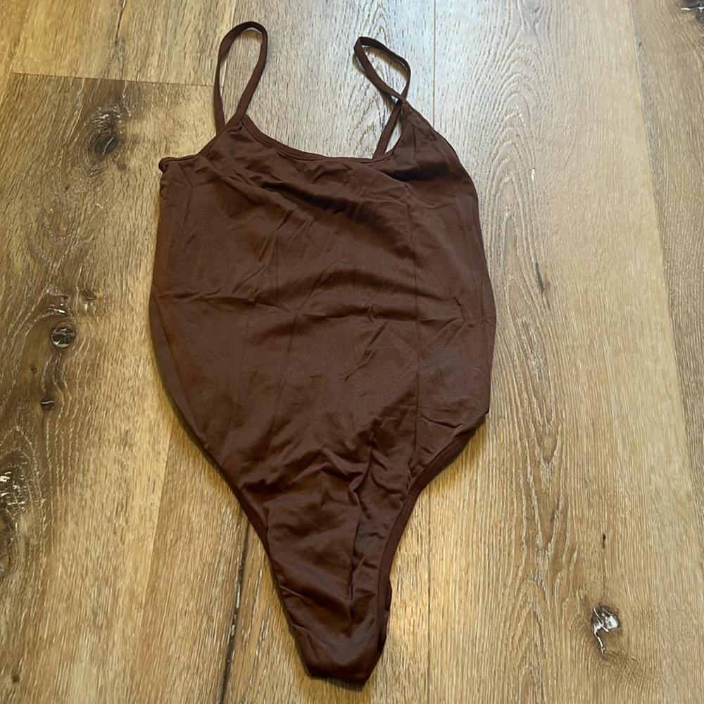 Boohoo Brown Cami Bodysuit